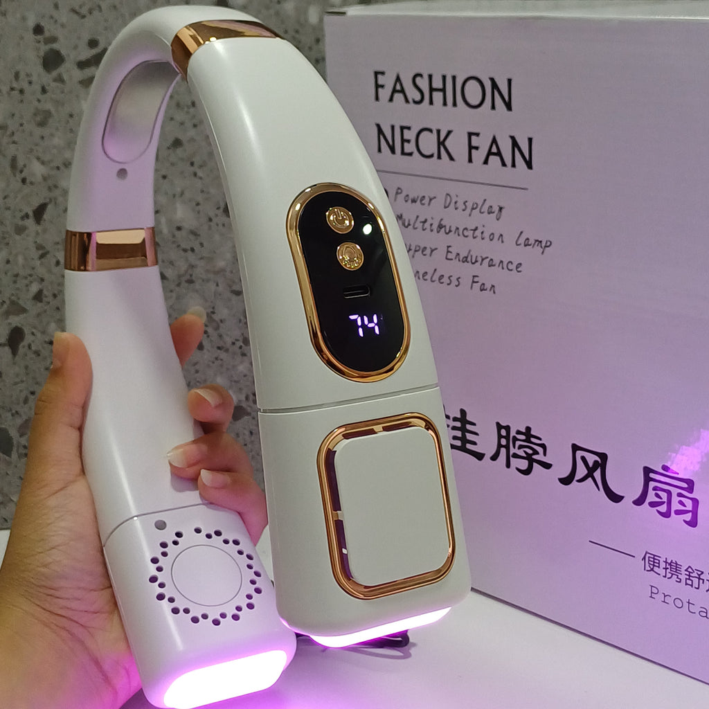 Ventilador de cuello portátil blanco